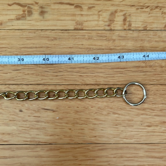 Vintage Shell Circles & Gold Tone Circles Belt with Chain for adjustable waist - Picture 8 of 9